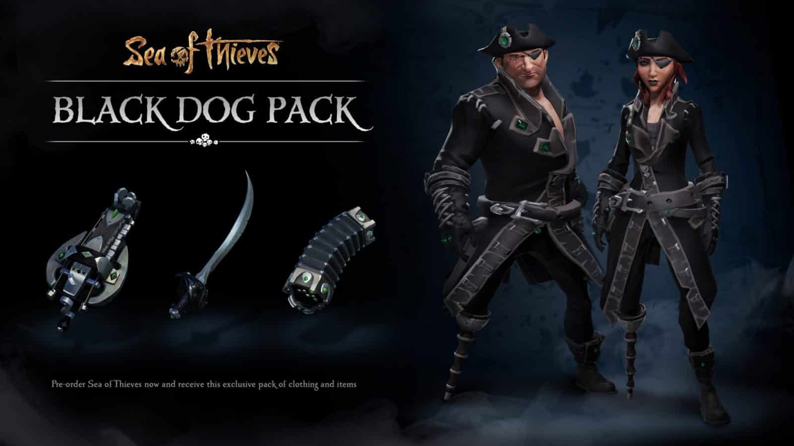 Sea of Thieves Black Dog Pre Order Pack