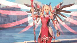 Overwatch Mercy in Rosa