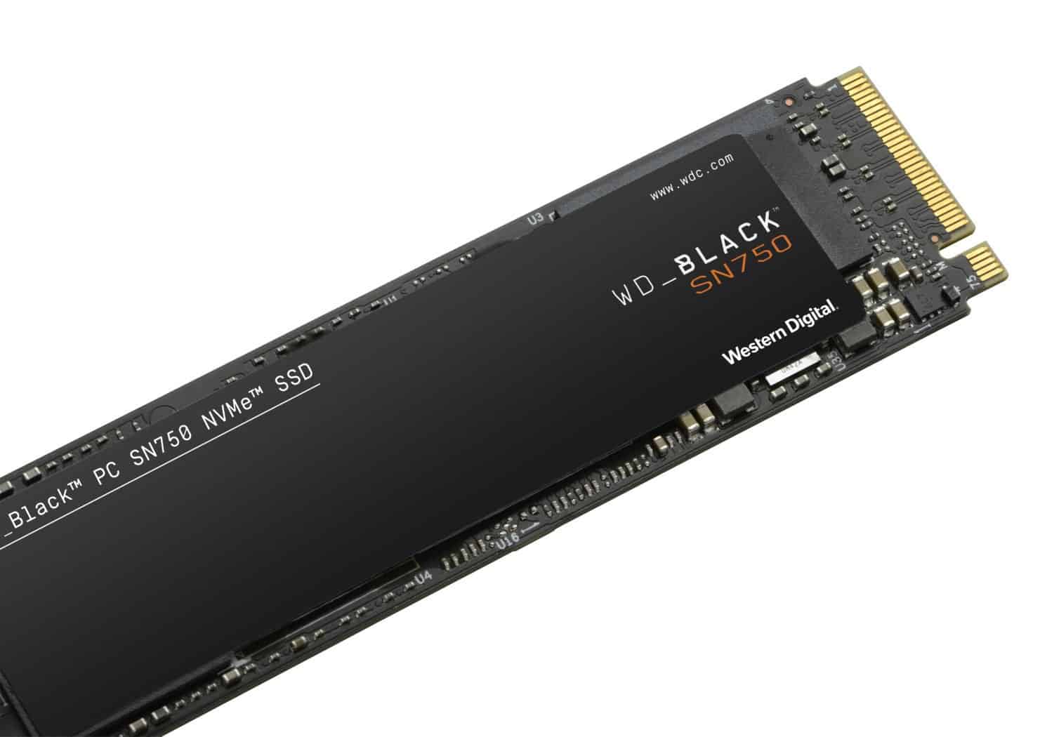 WD Black SN750 NVMe SSD ohne Heatsink