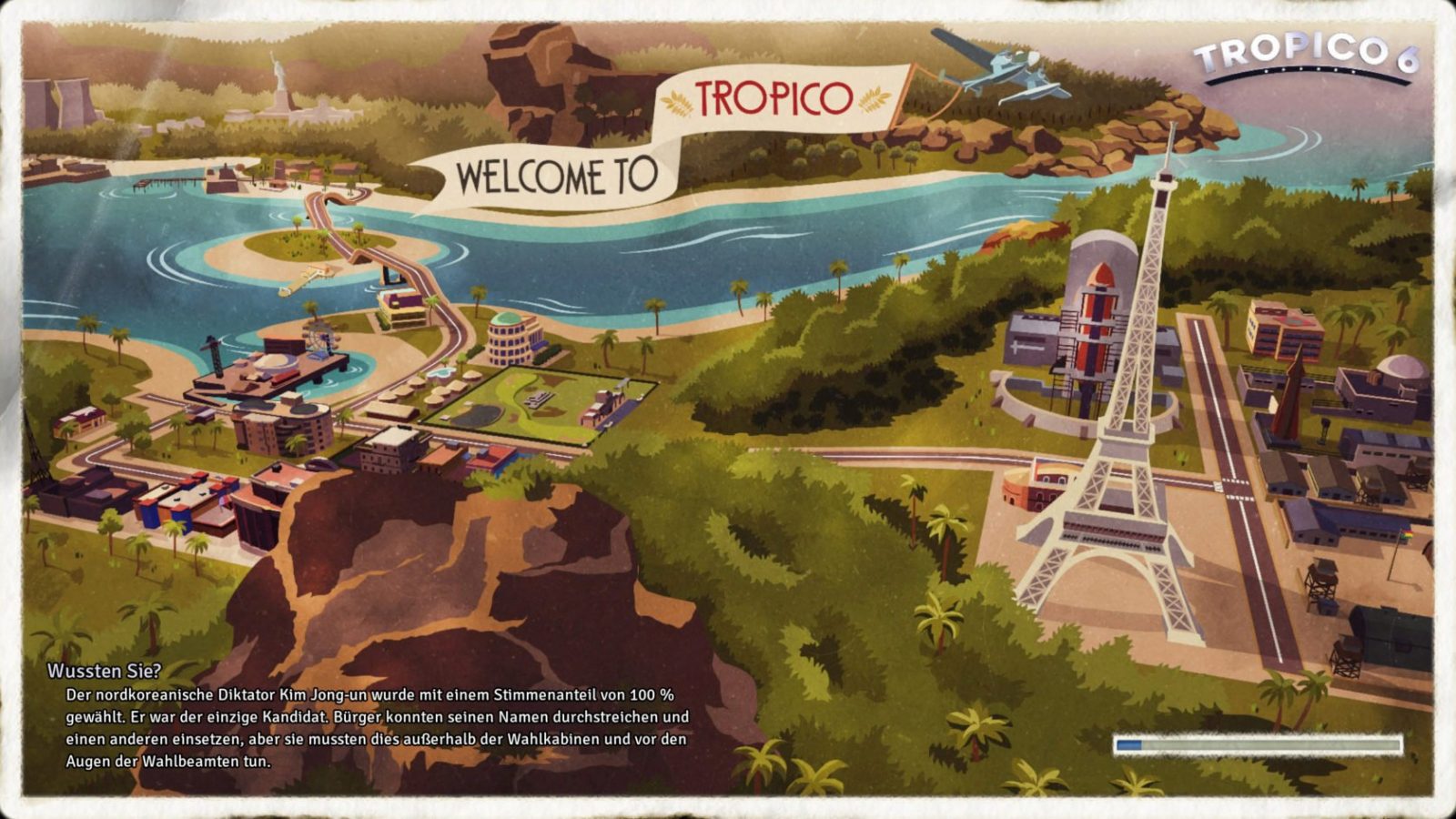 Tropico 6 - Ladebildschirm