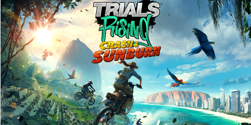 Trials-Rising-crash-&-sunburn-titel