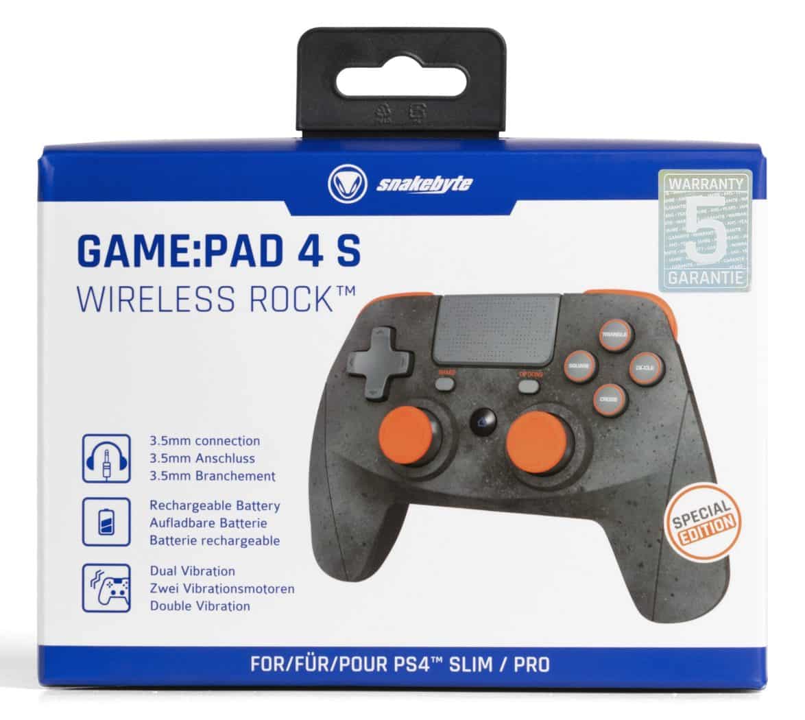 snakebyte PS4 Game Pad 4 S wireless Rock