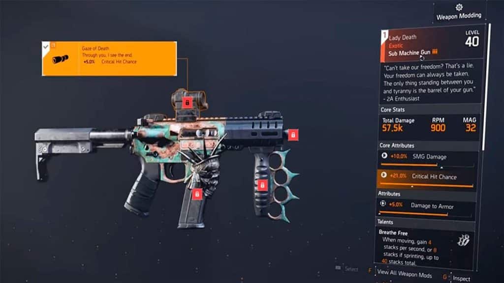 Division 2 WoNY Exotic SMG