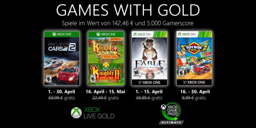 Games with Gold April 2020